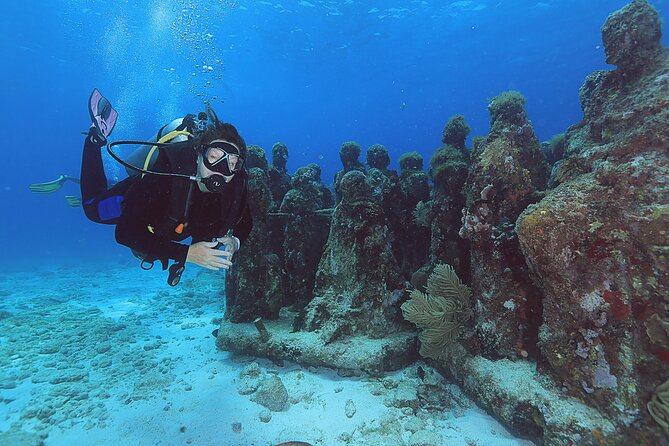 2 Tanks Dives Cancun Underwater Museum for Certified Divers - The MUSA Underwater Museum stop, 8 m / 27 ft, and why it’s a smart first session