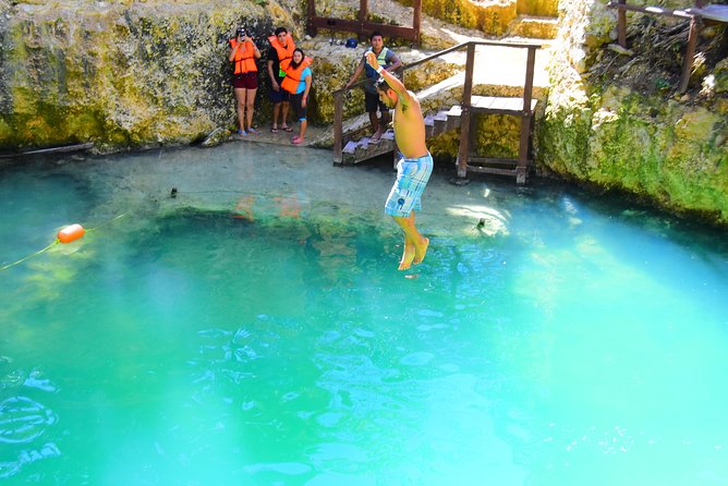 5-in-1 Adventure in Cancun: ATVs, Ziplines, Speed Boat, Snorkel and Cenote Swim - Zip lines above the cenote zone: fun, not just a photo stop