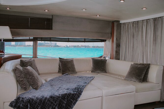 82 Feet Mega Yacht Rental up to 15pax in Cancun - Drinks, Snacking Vibes, and the Onboard Setup for Up to 15 People