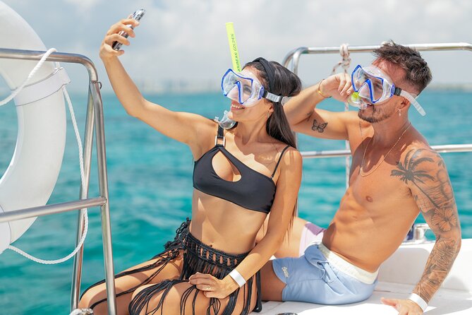 All Inclusive Isla Mujeres Catamaran - Beach Club lunch, open bar, and how to choose your Isla Mujeres plan