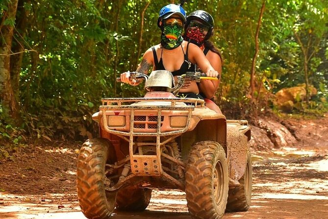Amazing ATV with Zip Lines and Swim in Cenote with Round Transportation - The Cenote Swim: 100% Natural Freshwater, Jump Time, Real Cool-Down