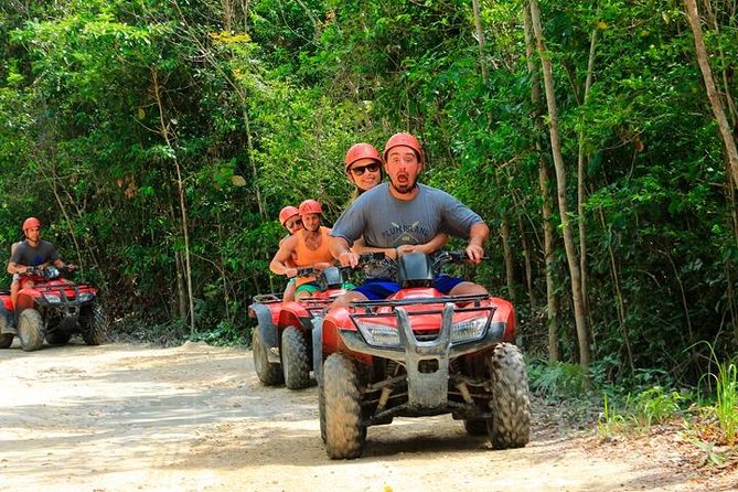 ATV (shared), Horse Back Riding, Ziplines, & Cenote from Cancún - ATV through jungle trails and muddy backroads