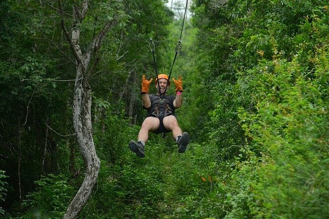 ATV & Zip Lines Single From Playa del Carmen - Riding a 400cc Can-am ATV on a 19 km Mayan jungle route