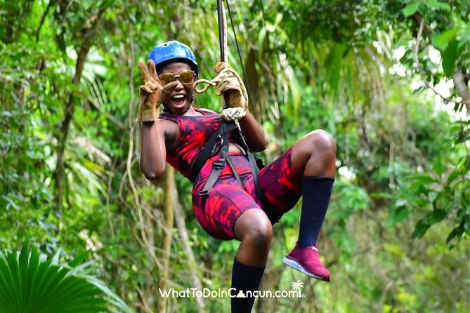 ATV, Ziplining & Cenote Tour, Transportation & Tequila Tasting - Ziplining canopy circuit: 6 lines, harness discipline, and size limits