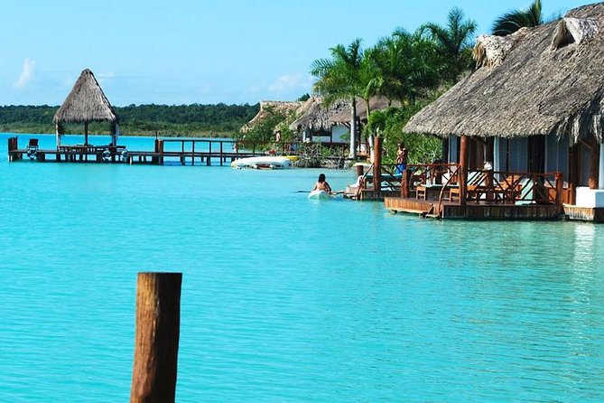 Bacalar Lagoon All Inclusive with Transportation Breakfast and Lunch - Marmol Spa access with loungers, swings, and hammocks