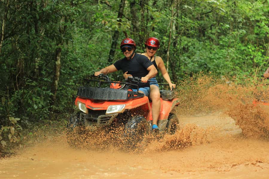 Cancún: ATV, Zipline, and Cenote Adventure with Lunch - The cenote swim in Puerto Morelos: refreshing, but non-swimmers should skip