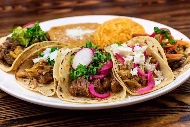 Cancun Authentic Taco Tour - Stop 3: tacos de arrachera with salsa, plus your drink choice