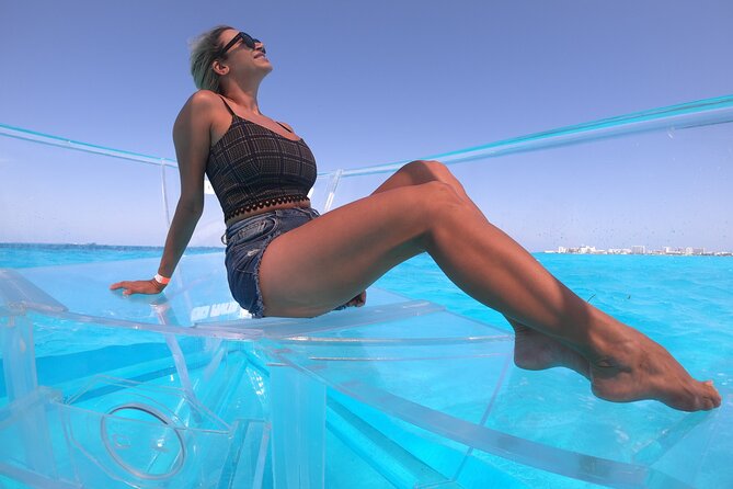 Cancún Clear Boat 90 minutes tour perfect for photos and families - The 1 hour 15 minute plan, with two scenic stops