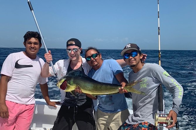 Cancun fishing charter if you don't fish you don't pay 46ft yacht 12pax 25P14 - Included gear, drinks, bait, and what that means for your budget