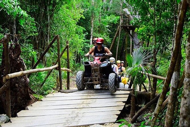 Cancun Horseback Riding, ATV, Ziplines, Cenote, Lunch and Drinks - The Interactive Cenote Swim With Ziplines and a Jump Platform
