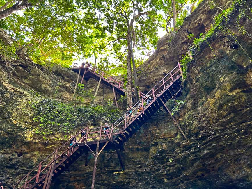 Cancun in its entirety: Chichen Itza ruins, cenote, and Valladolid - Cenote Chichikan: A Sacred Swim Break That Changes the Pace