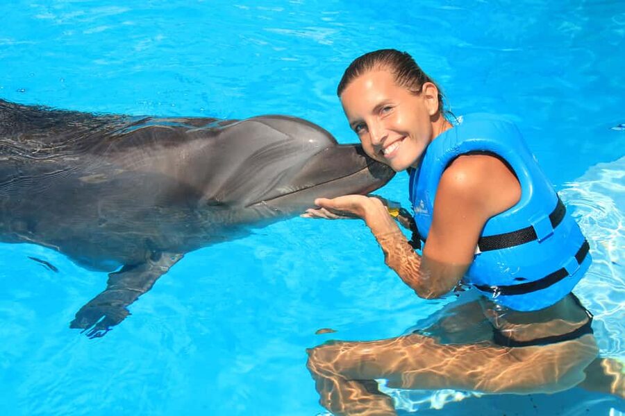 Cancun: Interactive Aquarium Ticket and Swim with Dolphins - 45 Minutes Total, With 30 Minutes Actually in the Water