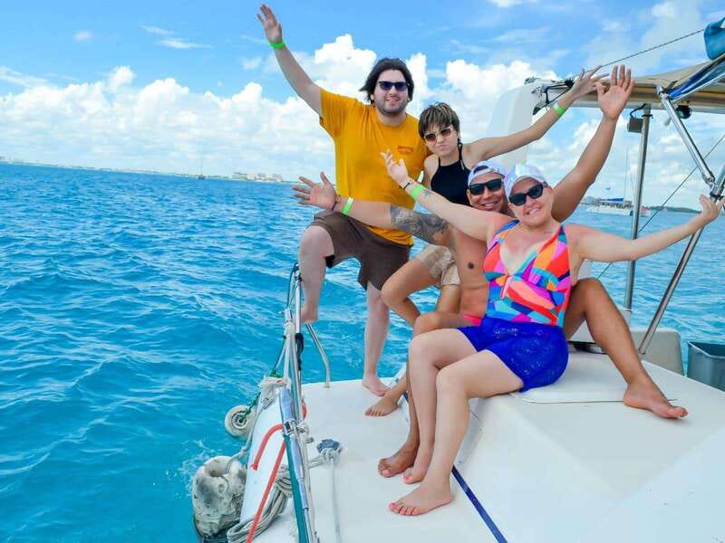 Cancun: Isla Mujeres Catamaran Tour with Open Bar of Drinks - Price you pay in real life: $35 plus the dock fee and food