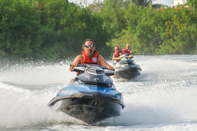 Cancun mangrove jet ski tour: 1 rider per jet ski - Why this Cancun mangrove jet ski tour feels like you own the ride