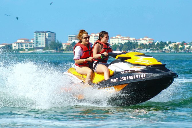 Cancun Mangrove Jet Ski Tour: 2 riders per jet ski - Snorkel mask included, and the re-board skill you should be ready for