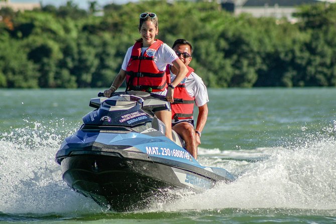 Cancun Mangrove Jet Ski Tour: 2 riders per jet ski - The 1-hour route, with passes by La Isla, Torre Escenica, and Playa Langosta