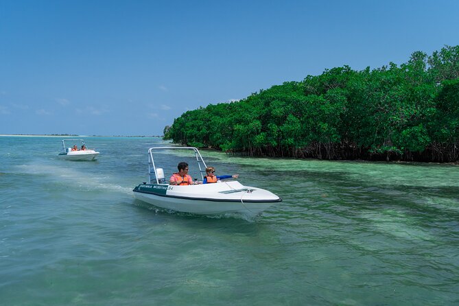 Cancun: Speedboat tour to a Virgin Beach - Isla Blanca beach break: 30 minutes of Caribbean views
