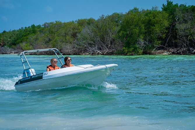 Cancun: Speedboat tour to a Virgin Beach - Small group size: fewer people, calmer ride