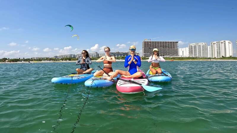 Cancún: Sup Yoga and Meditation over the Caribbean Sea - The real learning curve: standing, balance, and safe coaching