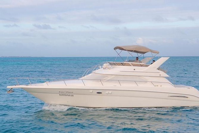Cancun Yacht Tour - SEARAY YACHT 46 FT GREAT FOR SUNSET 15 PEOPLE MAX 25P9 - Cancun Yacht Day Starts With a Real Private Group Setup