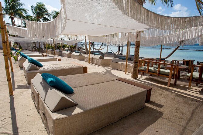 Catamaran Adventure Isla Mujeres with Snorkeling and Beach Club - Amazona Beach Club: lunch buffet, open bar, and the comfort factor