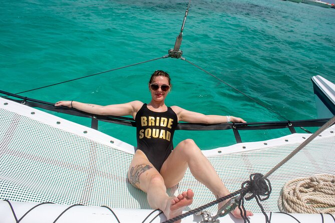 Catamaran Cancun to Isla mujeres Lunch OpenBar and Snorkeling - Stop 3 and the main event: Playa Norte beach club time (45 minutes is both perfect and tight)