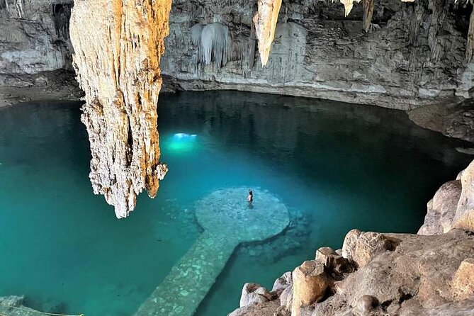 Chichen Itza + Cenote Suytun & Cenote Ik Kil + Valladolid - Suytun Cenote: The Stone Center Vibe and Those Light-Caught Views