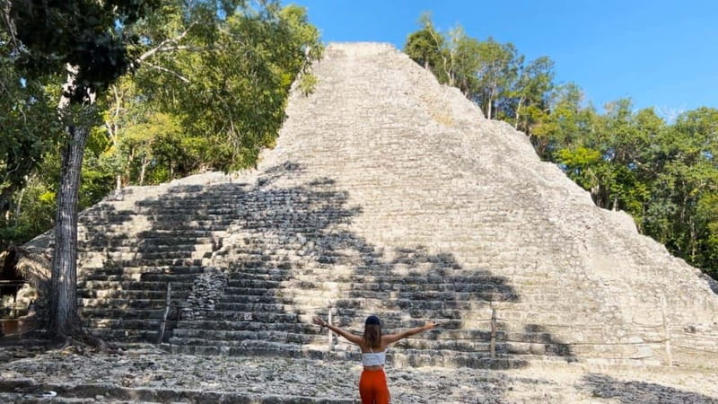 Coba, Tulum, Cenote & Lunch ECO Full Day from Tulum - Tulum ruins: cliff views, a pyramid, and the Temple of the Frescoes