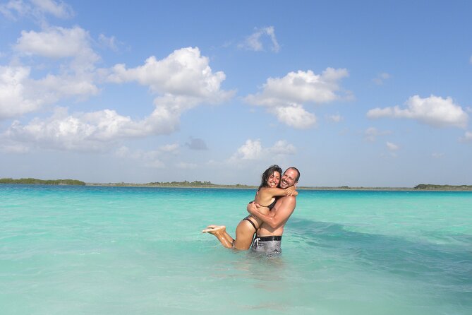 Colorful BACALAR. Incredible Pontoon Tour in one day from Cancun or Riviera Maya - Bacalar Lagoon break with hammocks and swing photos