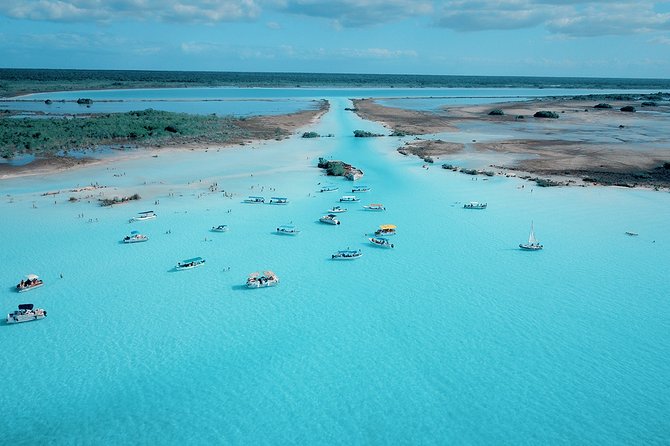 Colorful BACALAR. Incredible Pontoon Tour in one day from Cancun or Riviera Maya - Cenote Azul swim time, what it really feels like