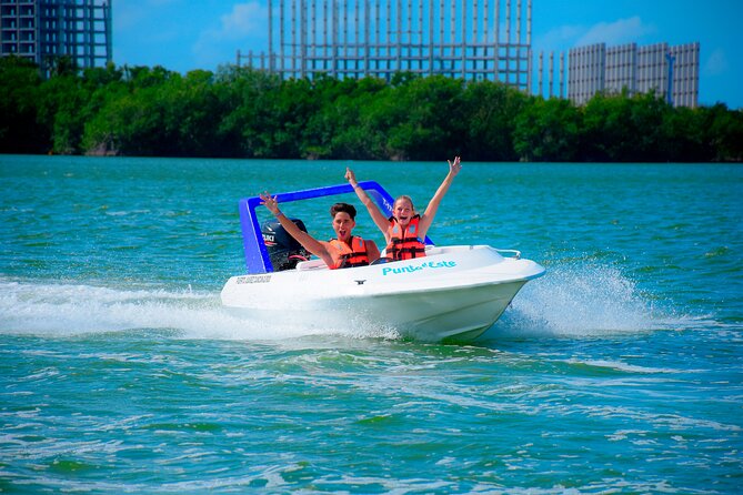 Drive an Speedboat + Mayan Ritual + Food Tasting and More! - Mayan Path: Ceremonies, Dances, Hanging Bridges, and Stelae Replicas