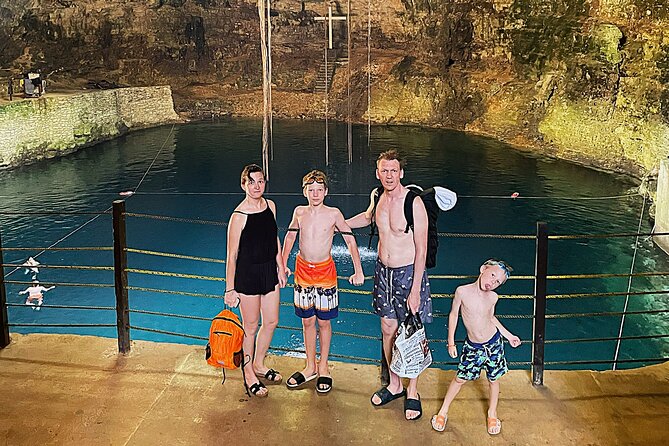 Ek Balam and Cenote Express Tour - Climbing the Acropolis pyramid at Ek Balam