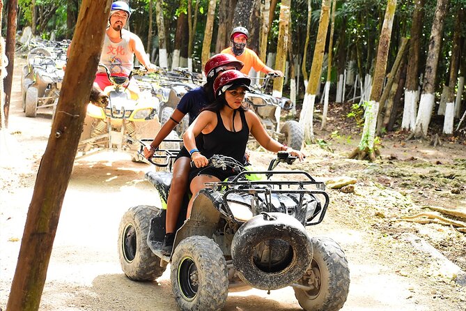 Experience ATV (shared) Ziplines & Cenote with Lunch from Cancún - ATV Riding in the Mayan Riviera Jungle: Real Off-Road Fun