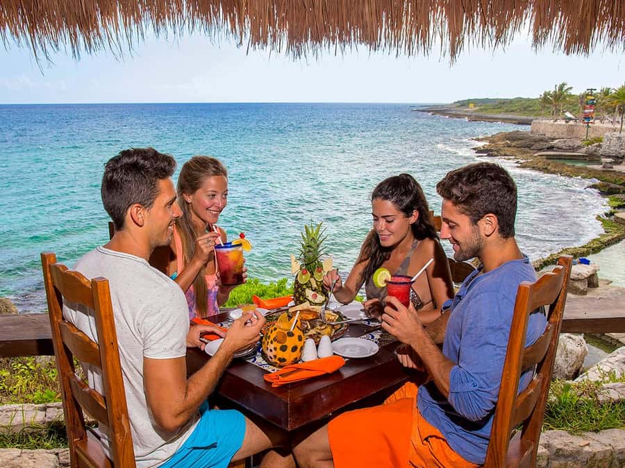 From Cancun: Complete Combo to Xcaret Park! - Coral Reef Aquarium, butterflies, and birds: the calm side of Xcaret
