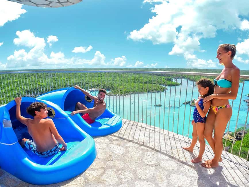 From Cancun: Xel-Há All-Inclusive Park - The Mirador Lighthouse: 360 Views and a Slide Descent