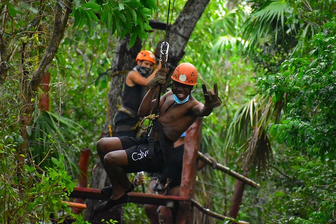 Horseback, ATV´s, Ziplines, Cenote, Hanging bridge Lunch and Round Trip Included - Zipline circuit and hanging bridge: safety gear, waiting, and weight limits
