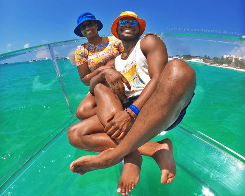 Isla Mujeres: Clear Boat Ride - Panoramic Isla Mujeres coast views, with a sun-friendly pace