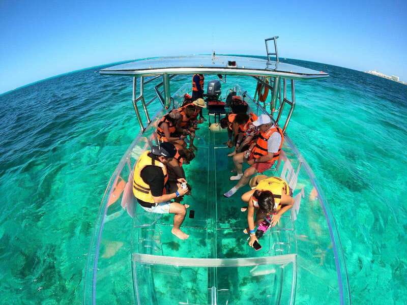 Isla Mujeres: Excursion Crystal Boat Tour at the Caribbean - Underwater Life You Can See Without Getting Your Head Wet