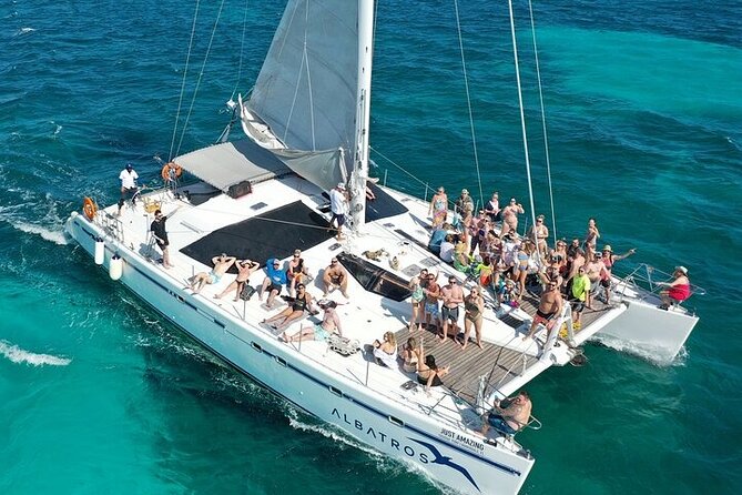 Isla Mujeres Snorkeling & Catamaran Adventure Tour - From Marina Sailaway to snorkel time: the catamaran ride experience