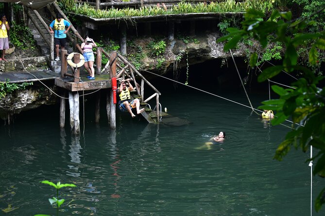 Jungle Adventure from Cancun: ATVs, ziplines, cenote and fun! - The cenote swim: sacred water and real “cool down” time