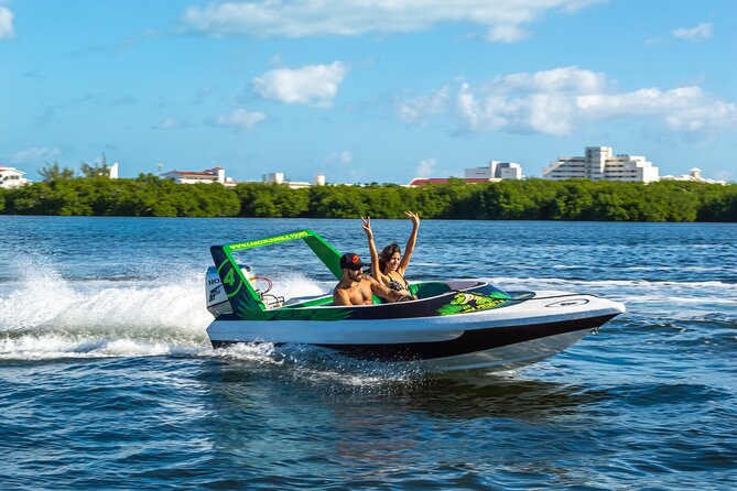 Jungle Tour adventure Cancun Speed Boat Through Mangrove - Nichupté Bridge Pass-By: A Fast Landmark Moment