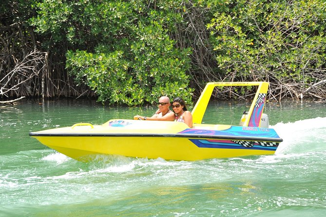 Jungle Tour with Snorkel in Cancun - Speedboat Power Through Nichupte Lagoon Channels