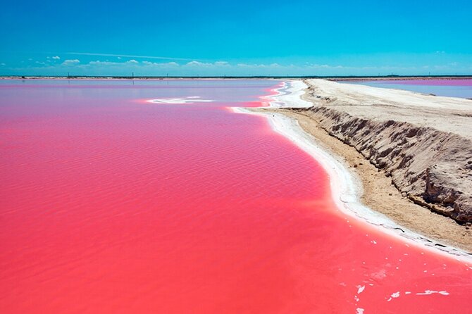 Las Coloradas and Rio Lagartos Tour with All Inclusive - Las Coloradas pink lagoons and the Mayan-style mud bath feel