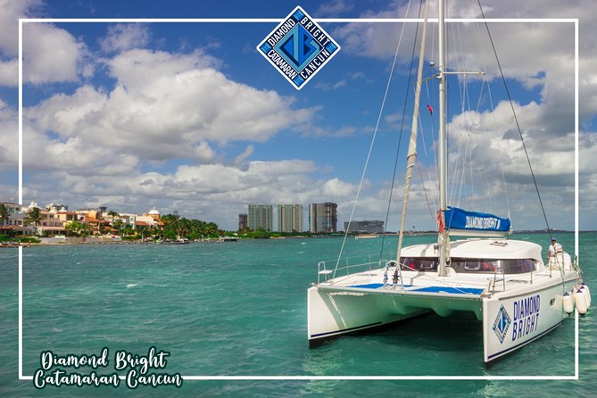 Luxury Catamaran tour to Isla Mujeres with Transportation from Cancun - A 45-foot catamaran day that turns Cancun into a sunset plan