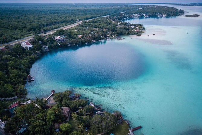 Magical BACALAR TOUR with Pontoon Boat ride. (Transportation + Breakfast + Food) - Bacalar’s “natural pool” time: lagoon views and low-key swimming