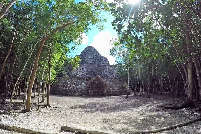 Maya Adventure from Cancun Coba and Tulum Ruins with Cenote swim - Tulum’s walls, Temples, and Castillo views