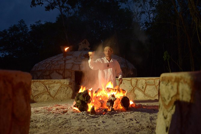 Maya Temazcal Night Ceremony from Cancun with Cenote Swim and Dinner - Temazcal and cenote in the right order