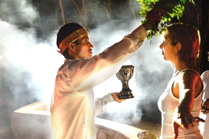 Night Mayan Temazcal Purification Ceremony - Dos Palmas at dusk, a forest Maya community