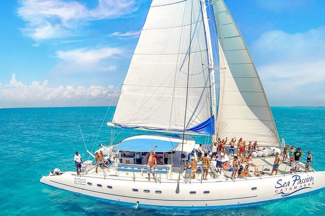 Private Catamaran from Cancun to Isla Mujeres | For up to 100 pp - Stop 2: El Farito snorkeling, 45 minutes of water time