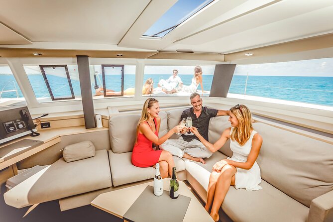Private Luxury Catamaran Cancun to Isla Mujeres | For up to 30 pp - Playa Norte swim time: great water, short window